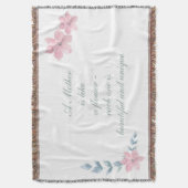 水の色フローラ美しい母引用文 スローブランケット (正面縦)