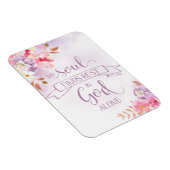 水の色フローラ、私の魂は残りを見つける – Ps 62:1 マグネット (右側)