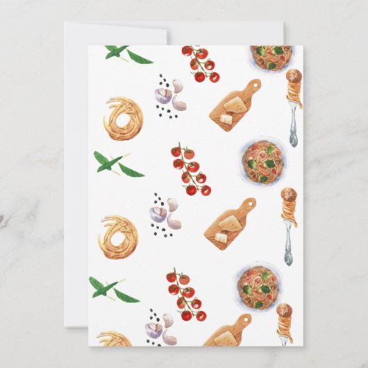 水の色ブオンナイタリアンタールクリスマスパーティー 招待状 (裏面)