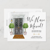 水の色ブラックドアの新しいアドレスのお知らせ ポストカード (正面/裏面)