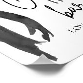 水の色ブラックボーモダンコーヒーバーのサイン ポスター (角)