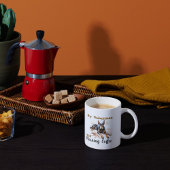 水の色ブラック/ブラウンコーヒーとドバーマン コーヒーマグカップ