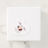 水の色ブルゴーニュフローラ結婚ズサンキューハート フェイバータグ (インサイチュ)