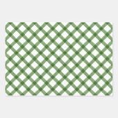 水の色ブルゴーニュ&グリーンプライドのクリスマスツリー ラッピングペーパーシート (正面3)