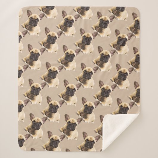 水の色ブルドッグフランスのドッグペットシェルパブランケット シェルパブランケット (正面)