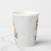 水の色ブルドッグ紙カップ 紙コップ (右)