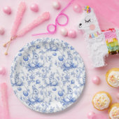 水の色ブルートイレデジュエスターバニー ペーパープレート (パーティー)