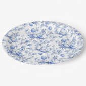 水の色ブルートイレデジュエスターバニー ペーパープレート (アングル)