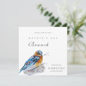 水の色ブルーバードマザーズデイブランチ招待状 招待状 (スタンド正面)