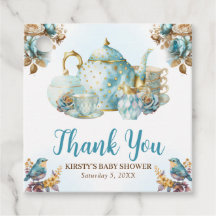 水の色ブルーベリーティーパーティーベビーシャワー