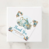 水の色ブルーベリーティーパーティーベビーシャワー フェイバータグ (インサイチュ)