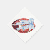 水の色ブルーボウサッカーナプキンス スタンダードカクテルナプキン (角)