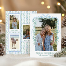 水の色ブルーボーガーランドクリスマスフォト