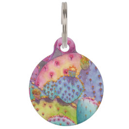 水の色プリックリーナサボテン南西カスタム ペット　ネームタグ