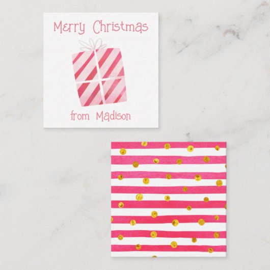 水の色プレゼントのクリスマスプレゼント囲いカード ノートカード (正面/裏面)