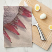 水の色プロテアの食器用布 キッチンタオル (四つ折り)