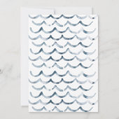 水の色プール航海のパーティの招待状 招待状 (裏面)