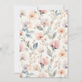 水の色ベビーガールsipと参照 招待状 (裏面)