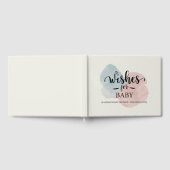 水の色ベビーシャワーのゲストブックの願いベビー ゲストブック (全面)