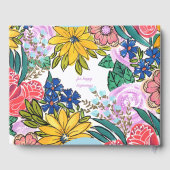 水の色ベビーパーソナライズされたシャワーゲストブック ゲストブック (裏面)