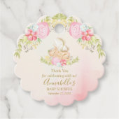 水の色ベビー妖精ベイビーシャワーありがとう フェイバータグ (正面)