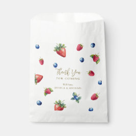 水の色ベリースイートベビーシャワーありがとう フェイバーバッグ