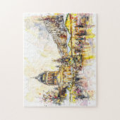 水の色ベルリンクリスマスマーケットジェンダルメンマルクト ジグソーパズル (縦)