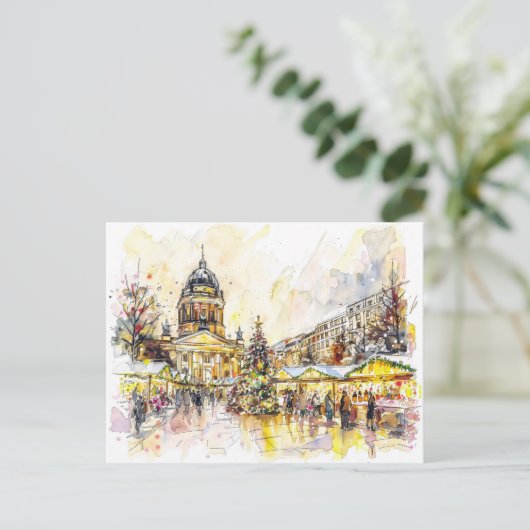 水の色ベルリンクリスマスマーケットジェンダルメンマルクト ポストカード (スタンド正面)
