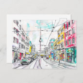 水の色ベルリンミッテとテレビタワー ポストカード (正面/裏面)