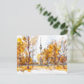 水の色ベルリンミッテオータムTVタワー ポストカード (スタンド正面)