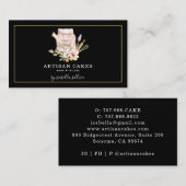 水の色ベーカーのケーキ生地シェフ名刺 名刺 (正面/裏面)