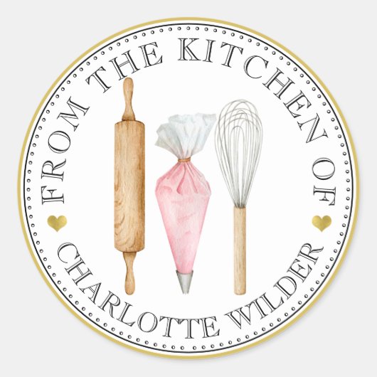 水の色ベーカー菓子シェフベーカーのツール ラウンドシール (正面)