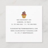 水の色ベーカー菓子シェフ良い焼いたツール スクエア名刺 (裏面)