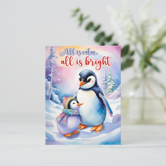 水の色ペンギンすべて穏やかであるすべては明るい シーズンポストカード (スタンド正面)