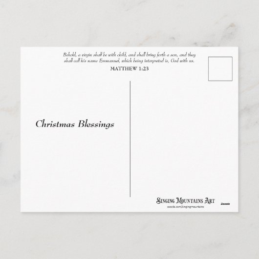 水の色ペンギンすべて穏やかであるすべては明るい シーズンポストカード (裏面)