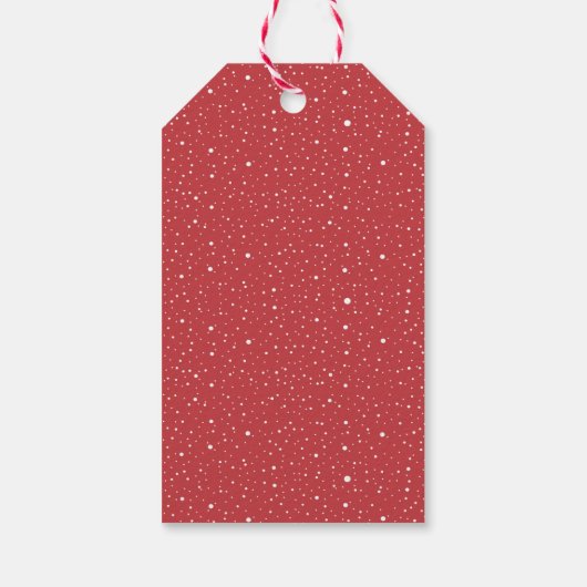 水の色ペンギンとクリスマスライトホリデー ギフトタグ (裏面)