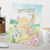 水の色ペーターザラビットイースターエッグ狩りサイン 台座サイン (インサイチュ)