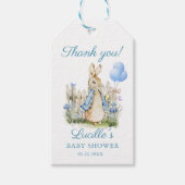 水の色ペーターラビットベイビーシャワー好意ギフトラベル ギフトタグ (正面)