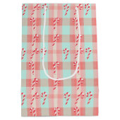 水の色ホットココア、キャンディーキャンズクリスマス ミディアムペーパーバッグ (裏面)