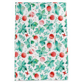 水の色ホットココア、キャンディーケーンクリスマス ミディアムペーパーバッグ (裏面)