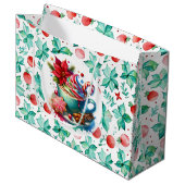 水の色ホットココア、キャンディーケーンクリスマス ラージペーパーバッグ (正面アングル)
