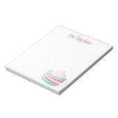 水の色ホットチョコレートクリスマスメモ帳 ノートパッド (回転)