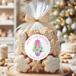 水の色ホットピンクボウジンジャージャー差出人住所 ラウンドシール