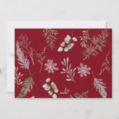 水の色ホリデーアイビーノンフォトクリスマスカード シーズンカード (裏面)