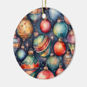 水の色ホリデーアートクリスマスデコレーション セラミックオーナメント (左)