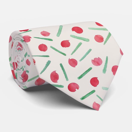 水の色ホリデーキャンディーケーンウォーターカラー ネクタイ (ロール)