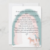 水の色ホリデークリスマスカード セーブザデート (裏面)