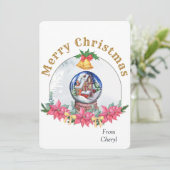 水の色ホリデークリスマスカード セーブザデート (スタンド正面)