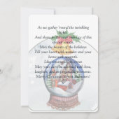 水の色ホリデークリスマスカード セーブザデート (裏面)