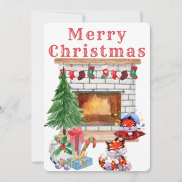 水の色ホリデークリスマスカード セーブザデート